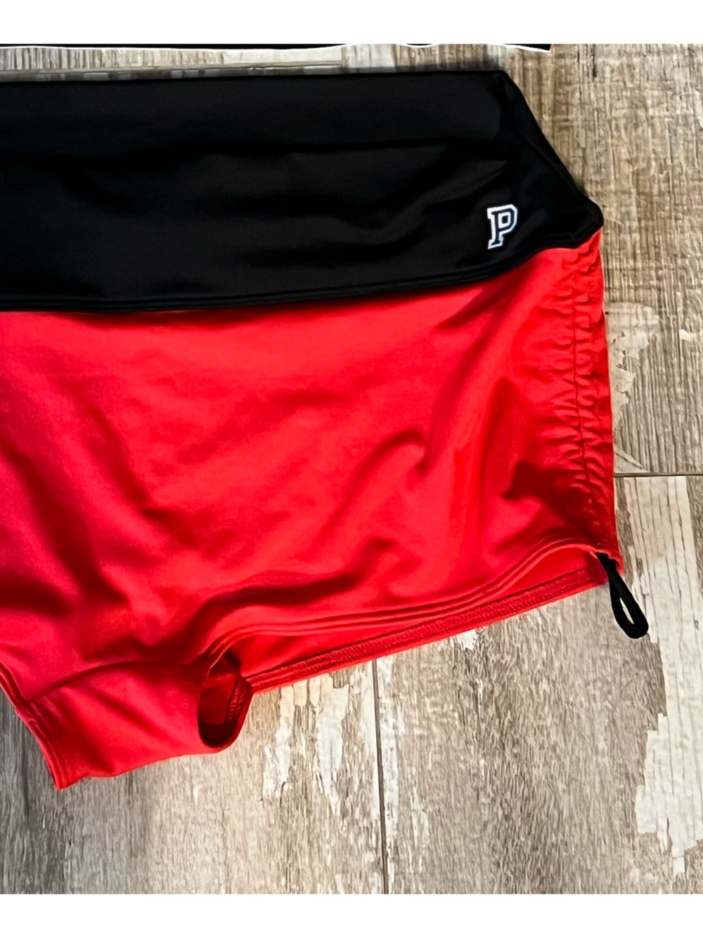 PINK VS Bikini! Gym to Swim Active Red/Black Floral Top & Red/Black Bottom Sz-L! - Picture 6 of 8